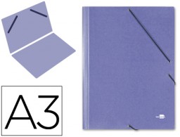 Carpeta de gomas para planos Liderpapel A3 cartón azul